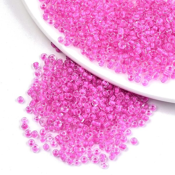 PandaHall 12/0 Glass Seed Beads, Transparent Inside Colours, Round Hole, Round, Magenta, 12/0, 2~2.5x1.5~2mm, Hole: 0.8mm, about..., Pink
PandaHall 12/0 Glass Seed Beads, Transparent Inside Colours, Round Hole, Round, Magenta, 12/0, 2~2.5x1.5~2mm, Hole: 0.8mm, about..., Pink