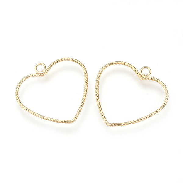 PandaHall Brass Pendants, Nickel Free, Real 18K Gold Plated, Heart, Golden, 23x23x1mm, Hole: 2mm Brass Heart
PandaHall Brass Pendants, Nickel Free, Real 18K Gold Plated, Heart, Golden, 23x23x1mm, Hole: 2mm Brass Heart
