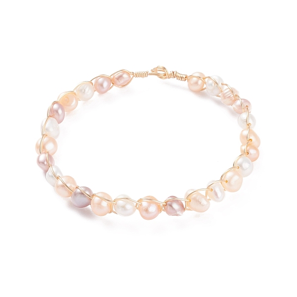 PandaHall Natural Cultured Freshwater Pearl Beaded Bracelets for Women, Copper Wire Wrapped Bead Bracelets, Colorful, Inner Diameter...
PandaHall Natural Cultured Freshwater Pearl Beaded Bracelets for Women, Copper Wire Wrapped Bead Bracelets, Colorful, Inner Diameter...