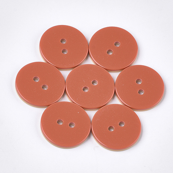 PandaHall 2-Hole Resin Buttons, Two Tone, Flat Round, Chocolate, 25.5x3.5mm, Hole: 3mm Resin Flat Round Brown
PandaHall 2-Hole Resin Buttons, Two Tone, Flat Round, Chocolate, 25.5x3.5mm, Hole: 3mm Resin Flat Round Brown