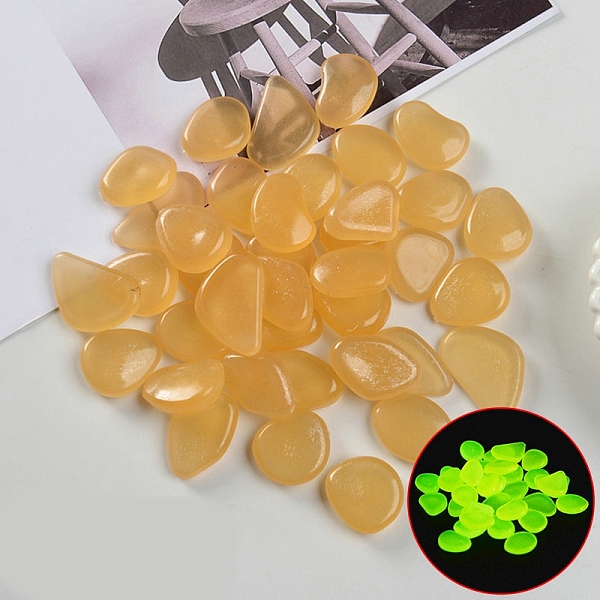 PandaHall Resin Luminous Glow in the Dark Pebbles Stone, Vase Fillers, Nuggest, Goldenrod, 20~30mm Resin Nuggets Gold
PandaHall Resin Luminous Glow in the Dark Pebbles Stone, Vase Fillers, Nuggest, Goldenrod, 20~30mm Resin Nuggets Gold