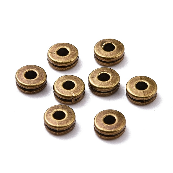 PandaHall Tibetan Style Alloy Spacer Beads, Flat Round, Cadmium Free & Lead Free, Antique Bronze, 6x2.5mm, Hole: 2mm Alloy Flat Round
PandaHall Tibetan Style Alloy Spacer Beads, Flat Round, Cadmium Free & Lead Free, Antique Bronze, 6x2.5mm, Hole: 2mm Alloy Flat Round