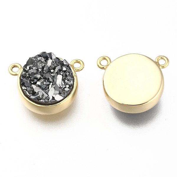 PandaHall Druzy Resin Charms, with Brass Finding, Flat Round, Golden, Silver, 14x11.6x4~4.5mm, Hole: 1.5mm Brass+Resin Flat Round Silver
PandaHall Druzy Resin Charms, with Brass Finding, Flat Round, Golden, Silver, 14x11.6x4~4.5mm, Hole: 1.5mm Brass+Resin Flat Round Silver