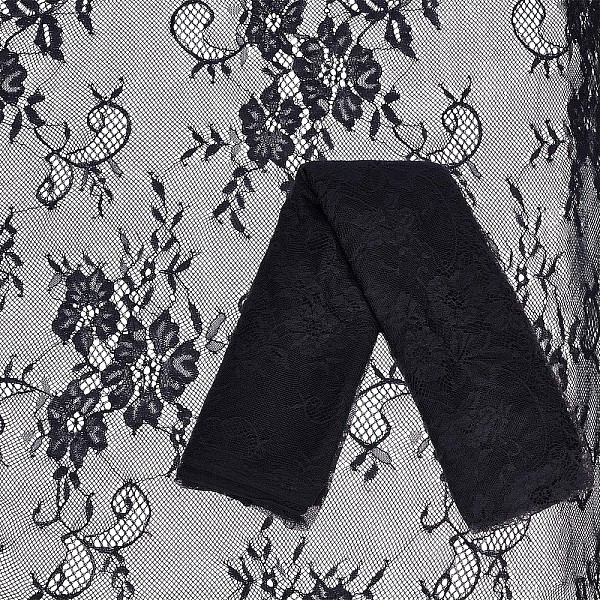 PandaHall GORGECRAFT 118 x 60" Black Chantilly Lace Fabric French Eyelash Lace Vintage Embroidered Flower Scalloped Edge Lace Trim Ribbon...
PandaHall GORGECRAFT 118 x 60" Black Chantilly Lace Fabric French Eyelash Lace Vintage Embroidered Flower Scalloped Edge Lace Trim Ribbon...