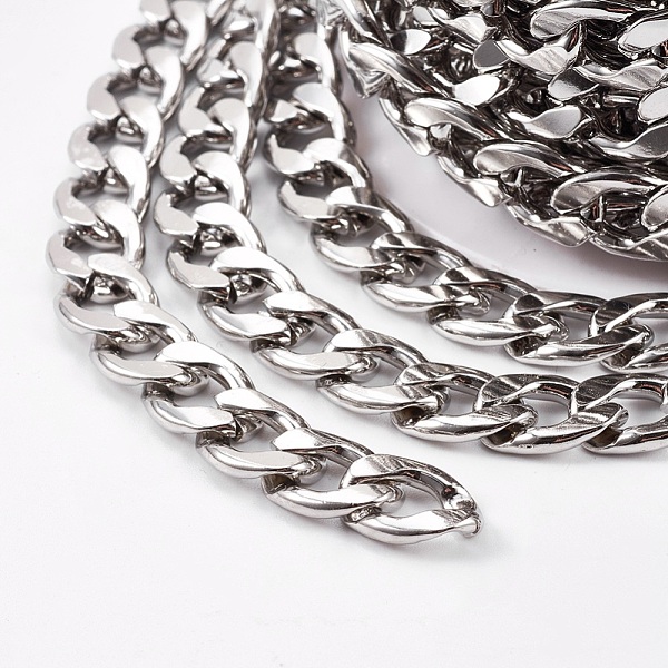 PandaHall 3.28 Feet 304 Stainless Steel Cuban Link Chains, Curb Chains, Unwelded, Stainless Steel Color, 10x7mm 304 Stainless Steel
PandaHall 3.28 Feet 304 Stainless Steel Cuban Link Chains, Curb Chains, Unwelded, Stainless Steel Color, 10x7mm 304 Stainless Steel