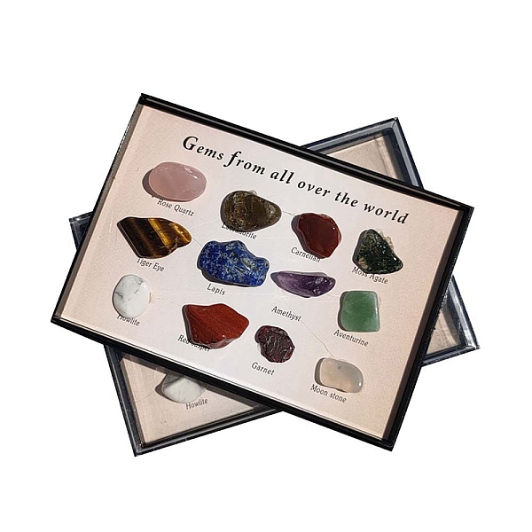 PandaHall Natural Gemstones Nuggets Collections, for Earth Science Teaching, Box: 85x60x13mm, Gemstone: 8~14x5~8mm, 12pcs/box Mixed Stone...
PandaHall Natural Gemstones Nuggets Collections, for Earth Science Teaching, Box: 85x60x13mm, Gemstone: 8~14x5~8mm, 12pcs/box Mixed Stone...