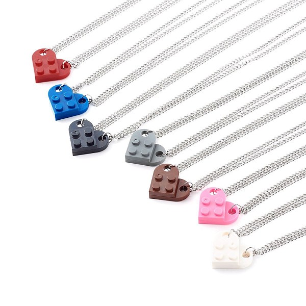 PandaHall Resin Building Blocks Pendant Necklaces Sets, Couple Necklaces, with 304 Stainless Steel Lobster Claw Clasps, Half Oval, Mixed..., Multicolor
PandaHall Resin Building Blocks Pendant Necklaces Sets, Couple Necklaces, with 304 Stainless Steel Lobster Claw Clasps, Half Oval, Mixed..., Multicolor
