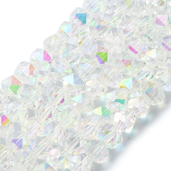 PandaHall Electroplate Glass Beads, Half Plated, Faceted, Polygon, Clear, 6x6x5.5mm, Hole: 1.2mm, about 96~100pcs/strand, 20.08''~20.47''...
PandaHall Electroplate Glass Beads, Half Plated, Faceted, Polygon, Clear, 6x6x5.5mm, Hole: 1.2mm, about 96~100pcs/strand, 20.08''~20.47''...