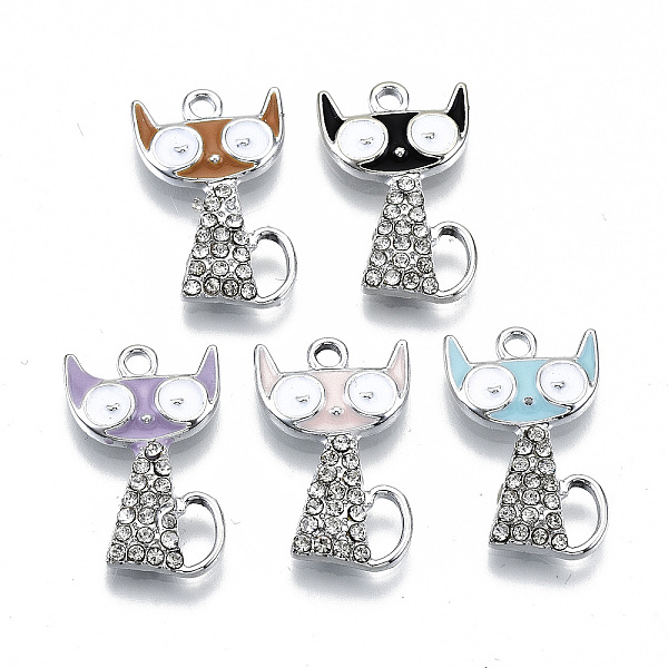 PandaHall Eco-Friendly Zinc Alloy Pendants, with Enamel and Crystal Rhinestone, Cadmium Free & Nickel Free & Lead Free, Cat, Platinum, Mixed..., Multicolor
PandaHall Eco-Friendly Zinc Alloy Pendants, with Enamel and Crystal Rhinestone, Cadmium Free & Nickel Free & Lead Free, Cat, Platinum, Mixed..., Multicolor