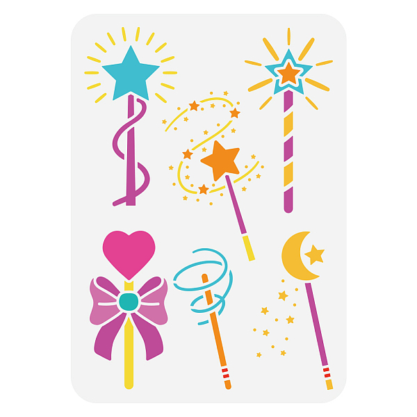 PandaHall Plastic Hollow Out Drawing Painting Stencils Templates, for Painting on Scrapbook Fabric Tiles Floor Furniture Wood, Magic Stick...
PandaHall Plastic Hollow Out Drawing Painting Stencils Templates, for Painting on Scrapbook Fabric Tiles Floor Furniture Wood, Magic Stick...