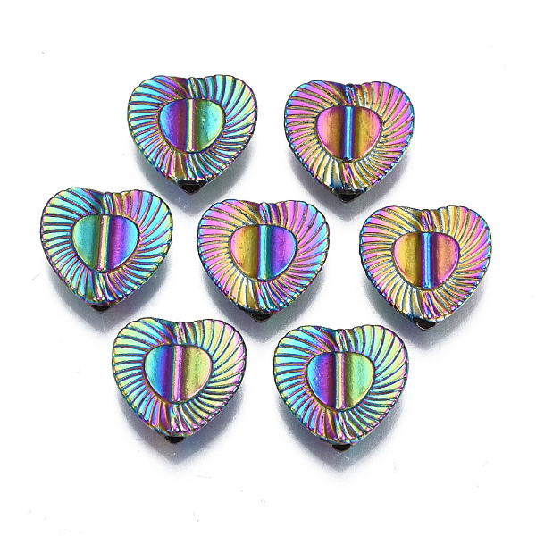 PandaHall Rack Plating Rainbow Color Alloy Beads, Cadmium Free & Nickel Free & Lead Free, Textured, Heart, 15x15x5mm, Hole: 1.8mm Alloy...
PandaHall Rack Plating Rainbow Color Alloy Beads, Cadmium Free & Nickel Free & Lead Free, Textured, Heart, 15x15x5mm, Hole: 1.8mm Alloy...