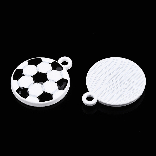 PandaHall Baking Painted Alloy Pendants, Sports Charms, Football, White, 18x15x2.5mm, Hole: 1.8mm Alloy Sports White
PandaHall Baking Painted Alloy Pendants, Sports Charms, Football, White, 18x15x2.5mm, Hole: 1.8mm Alloy Sports White
