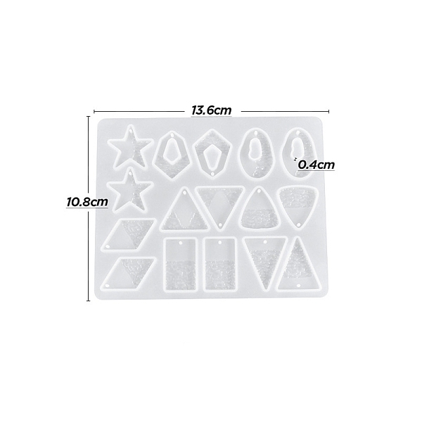 PandaHall DIY Geometrical Pendants Silicone Molds, Resin Casting Molds, For UV Resin, Epoxy Resin Jewelry Making, White, 136x108x4mm...
PandaHall DIY Geometrical Pendants Silicone Molds, Resin Casting Molds, For UV Resin, Epoxy Resin Jewelry Making, White, 136x108x4mm...