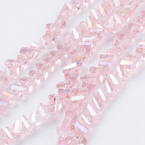 PandaHall Electroplate Glass Beads Strands, AB Color Plated, Faceted, Triangle, Pink, 4.5x5x6mm, Hole: 1mm, about 88~90pcs/strand, 28~30cm...
PandaHall Electroplate Glass Beads Strands, AB Color Plated, Faceted, Triangle, Pink, 4.5x5x6mm, Hole: 1mm, about 88~90pcs/strand, 28~30cm...