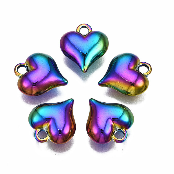 PandaHall Rainbow Color Alloy Pendants, Cadmium Free & Nickel Free & Lead Free, Heart, 16x14x5.5mm, Hole: 2mm Alloy Heart
PandaHall Rainbow Color Alloy Pendants, Cadmium Free & Nickel Free & Lead Free, Heart, 16x14x5.5mm, Hole: 2mm Alloy Heart