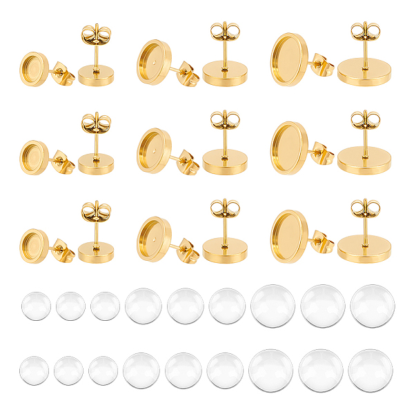 PandaHall Unicraftale DIY Blank Dome Stud Earring Making Kit, Including 304 Stainless Steel Earring Settings, Glass Cabochons, Golden...
PandaHall Unicraftale DIY Blank Dome Stud Earring Making Kit, Including 304 Stainless Steel Earring Settings, Glass Cabochons, Golden...