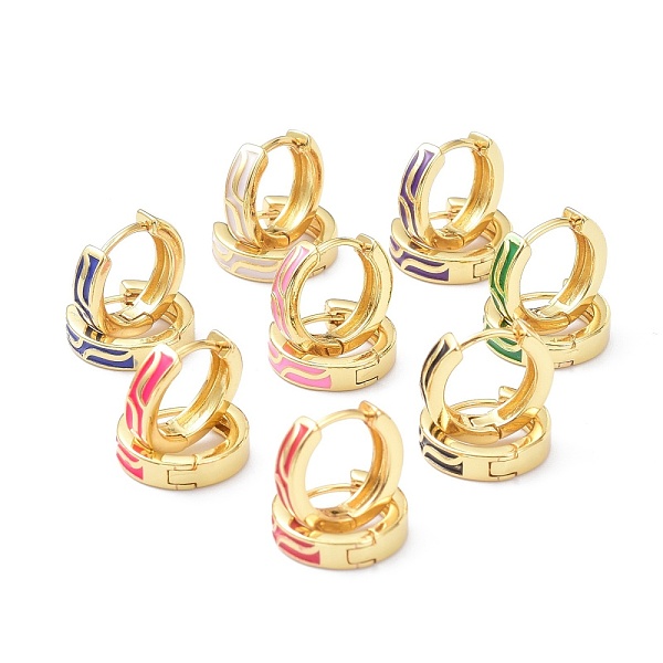 PandaHall Brass Enamel Hoop Earrings, Real 18K Gold Plated, Ring, Cadmium Free & Lead Free, Mixed Color, 13x13.5x3mm, Pin: 0.8mm Brass Ring..., Multicolor
PandaHall Brass Enamel Hoop Earrings, Real 18K Gold Plated, Ring, Cadmium Free & Lead Free, Mixed Color, 13x13.5x3mm, Pin: 0.8mm Brass Ring..., Multicolor