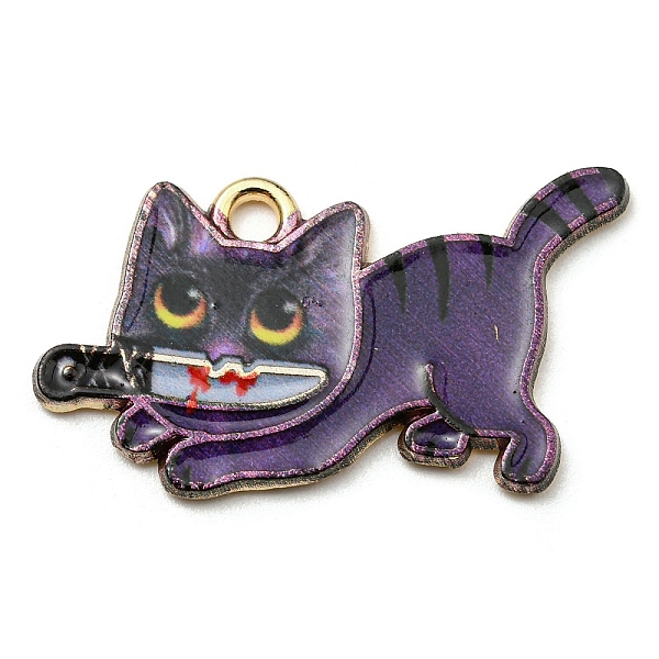 PandaHall Printed Alloy Pendants, with Enamel, Golden, Cadmium Free & Nickel Free & Lead Free, Cat with Knife Shape Charms, Purple...
PandaHall Printed Alloy Pendants, with Enamel, Golden, Cadmium Free & Nickel Free & Lead Free, Cat with Knife Shape Charms, Purple...