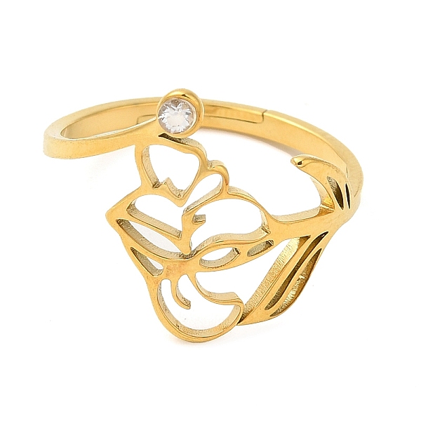 PandaHall 304 Stainless Steel with Cubic Zirconia Adjustable Rings, Birthflower February-Iris, Golden, 1.5~15mm, Inner Diameter: 16.8mm 304..., Clear
PandaHall 304 Stainless Steel with Cubic Zirconia Adjustable Rings, Birthflower February-Iris, Golden, 1.5~15mm, Inner Diameter: 16.8mm 304..., Clear