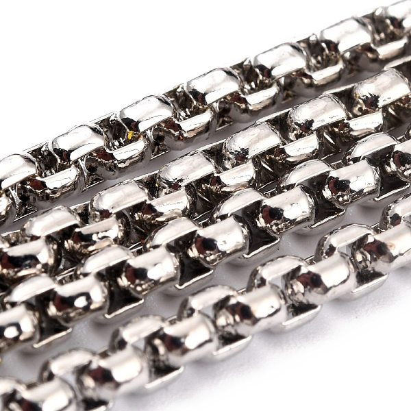 PandaHall 3.28 Feet Eco-friendly Spray Painted Handmade Brass Box Chains, Soldered, Silver, 4x4mm Brass Silver
PandaHall 3.28 Feet Eco-friendly Spray Painted Handmade Brass Box Chains, Soldered, Silver, 4x4mm Brass Silver