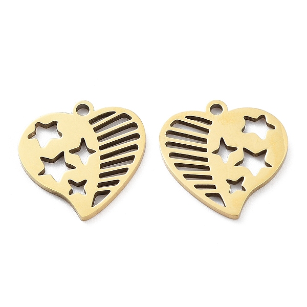 PandaHall Ion Plating(IP) 316L Surgical Stainless Steel Pendants, Hollow, Heart with Star Charm, Real 18K Gold Plated, 15.5x15x1mm, Hole...
PandaHall Ion Plating(IP) 316L Surgical Stainless Steel Pendants, Hollow, Heart with Star Charm, Real 18K Gold Plated, 15.5x15x1mm, Hole...