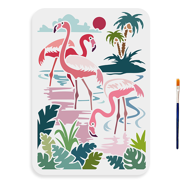PandaHall Flamingo Stencil 11.7×8.3inch Large Tropical Jungle Stencils with Paint Brush Summer Coconut Palm Tree Sunset Bird Template for...
PandaHall Flamingo Stencil 11.7×8.3inch Large Tropical Jungle Stencils with Paint Brush Summer Coconut Palm Tree Sunset Bird Template for...