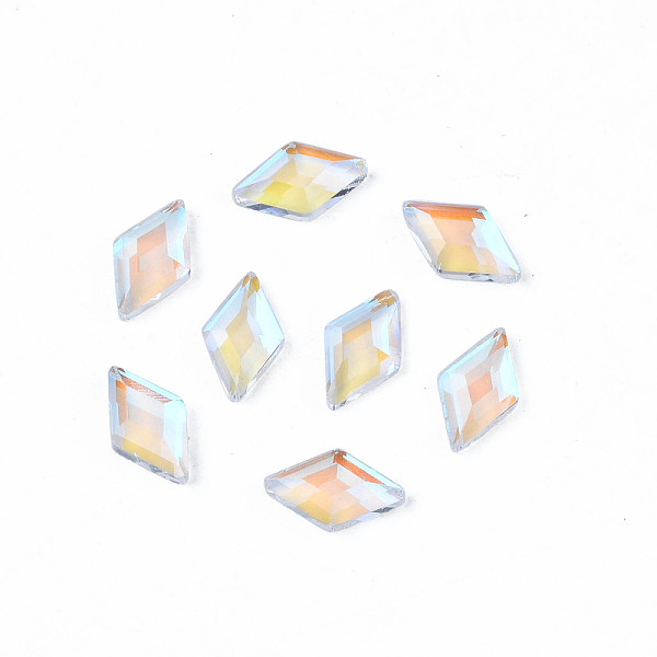 PandaHall Glass Rhinestone Cabochons, Nail Art Decoration Accessories, Faceted, Rhombus, Clear AB, 6.5x4x1.5mm Glass Rhombus White
PandaHall Glass Rhinestone Cabochons, Nail Art Decoration Accessories, Faceted, Rhombus, Clear AB, 6.5x4x1.5mm Glass Rhombus White