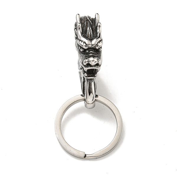 PandaHall Tibetan Style 316 Surgical Stainless Steel Fittings with 304 Stainless Steel Key Ring, Dragon, Antique Silver, 60.5mm 316 Surgical...
PandaHall Tibetan Style 316 Surgical Stainless Steel Fittings with 304 Stainless Steel Key Ring, Dragon, Antique Silver, 60.5mm 316 Surgical...