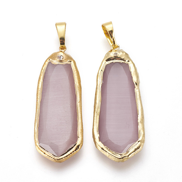 PandaHall Brass Pendants, with Cat Eye, Rhinestone, teardrop, Golden, Thistle, 39~40x15~16x4.5~5mm, Hole: 5X8mm Brass+Cat Eye Teardrop..., Purple
PandaHall Brass Pendants, with Cat Eye, Rhinestone, teardrop, Golden, Thistle, 39~40x15~16x4.5~5mm, Hole: 5X8mm Brass+Cat Eye Teardrop..., Purple