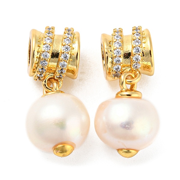 PandaHall Rack Plating Brass Micro Pave Clear Cubic Zirconia Pendants, with Natural Pearl, Large Hole Pendants, Cadmium Free & Lead Free...
PandaHall Rack Plating Brass Micro Pave Clear Cubic Zirconia Pendants, with Natural Pearl, Large Hole Pendants, Cadmium Free & Lead Free...