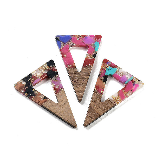 PandaHall Walnut Wood Pendants, Resin and Gold foil, Triangle, Colorful, 45x30x3.5mm, Hole: 2mm Wood Triangle
PandaHall Walnut Wood Pendants, Resin and Gold foil, Triangle, Colorful, 45x30x3.5mm, Hole: 2mm Wood Triangle
