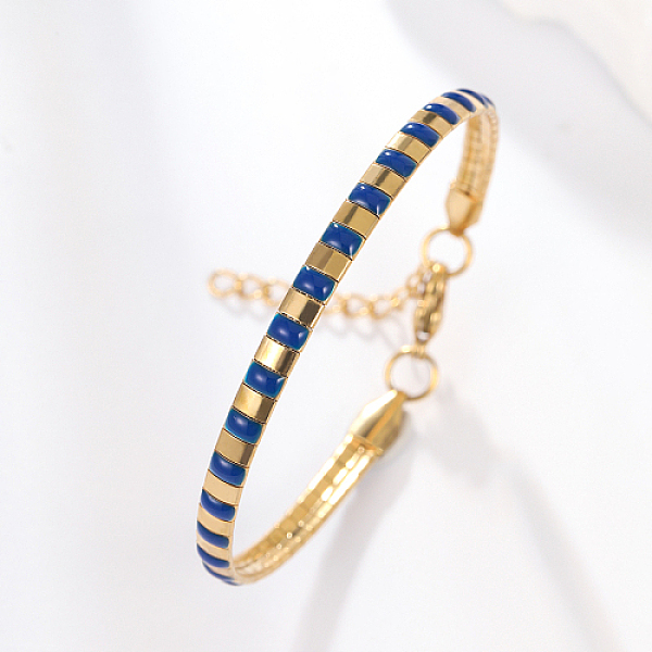 PandaHall Stainless Steel Chain Bracelets for Women, with Enamel, Real 18K Gold Plated, 260mm Stainless Steel
PandaHall Stainless Steel Chain Bracelets for Women, with Enamel, Real 18K Gold Plated, 260mm Stainless Steel