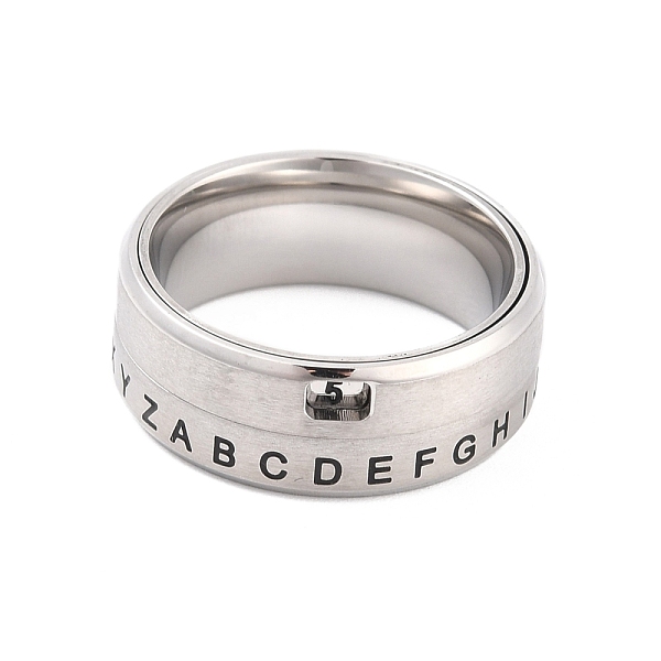 PandaHall Titanium Steel Spinner Ring, with Number & Letter Pattern, Wide Band Rings for Unisex, Stainless Steel Color, 8mm, Inner Diameter...
PandaHall Titanium Steel Spinner Ring, with Number & Letter Pattern, Wide Band Rings for Unisex, Stainless Steel Color, 8mm, Inner Diameter...