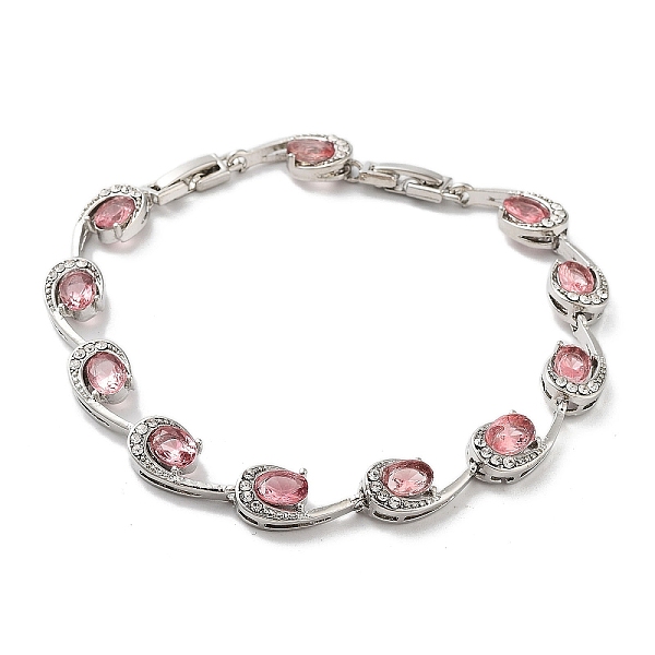 PandaHall Platinum Alloy Teardrop Link Chain Bracelets, with Rhinestone, Light Padparadscha, 8-1/4 inch(21cm), Link: 8.5mm Rhinestone..., Pink
PandaHall Platinum Alloy Teardrop Link Chain Bracelets, with Rhinestone, Light Padparadscha, 8-1/4 inch(21cm), Link: 8.5mm Rhinestone..., Pink
