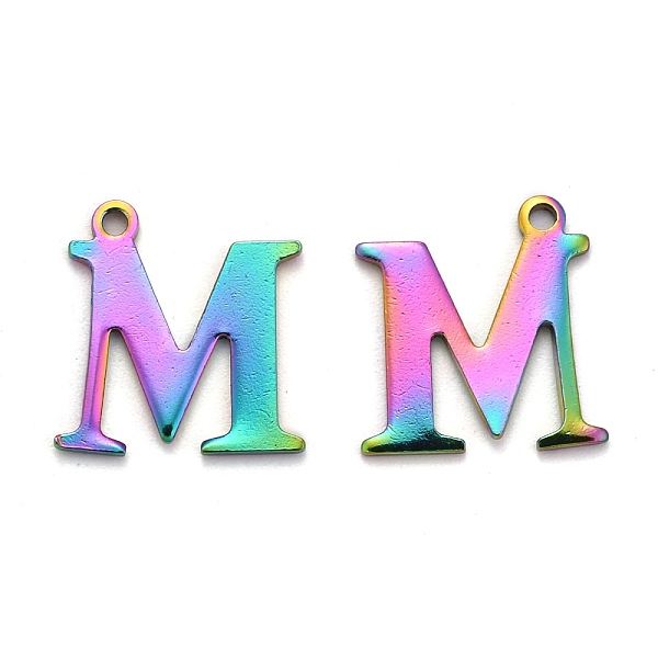 PandaHall Ion Plating(IP) 304 Stainless Steel Alphabet Charms, Rainbow Color, Letter.M, 12x11.5x1mm, Hole: 1mm 304 Stainless Steel Letter M
PandaHall Ion Plating(IP) 304 Stainless Steel Alphabet Charms, Rainbow Color, Letter.M, 12x11.5x1mm, Hole: 1mm 304 Stainless Steel Letter M