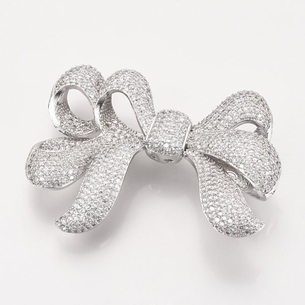 PandaHall Brass Micro Pave Cubic Zirconia Pendants, Multi-strand Links, Bowknot, Platinum, 54x40x15mm, Hole: 1.5mm Brass+Cubic Zirconia..., Clear
PandaHall Brass Micro Pave Cubic Zirconia Pendants, Multi-strand Links, Bowknot, Platinum, 54x40x15mm, Hole: 1.5mm Brass+Cubic Zirconia..., Clear