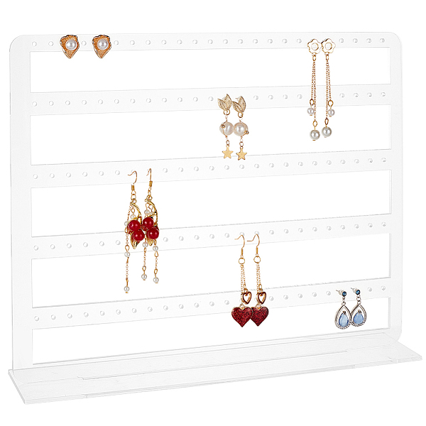 PandaHall 5-Tiers Acrylic Earring Display Stand, 120 Holes Hanging Earring Organizer, Rectangle, Clear, Finish Product: 30x6x24cm Acrylic...
PandaHall 5-Tiers Acrylic Earring Display Stand, 120 Holes Hanging Earring Organizer, Rectangle, Clear, Finish Product: 30x6x24cm Acrylic...