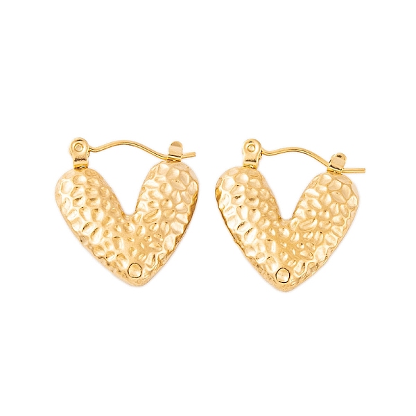 PandaHall Ion Plating(IP) 304 Stainless Steel Hoop Earrings for Women, Textured Heart, Real 18K Gold Plated, 20x4mm 304 Stainless Steel...
PandaHall Ion Plating(IP) 304 Stainless Steel Hoop Earrings for Women, Textured Heart, Real 18K Gold Plated, 20x4mm 304 Stainless Steel...