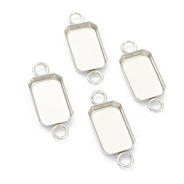 PandaHall 201 Stainless Steel Cabochon Connector Settings, Rectangle, Stainless Steel Color, 17.5x7x1.6mm, Hole: 1.9mm, Tray: 10x6.5mm 201...
PandaHall 201 Stainless Steel Cabochon Connector Settings, Rectangle, Stainless Steel Color, 17.5x7x1.6mm, Hole: 1.9mm, Tray: 10x6.5mm 201...