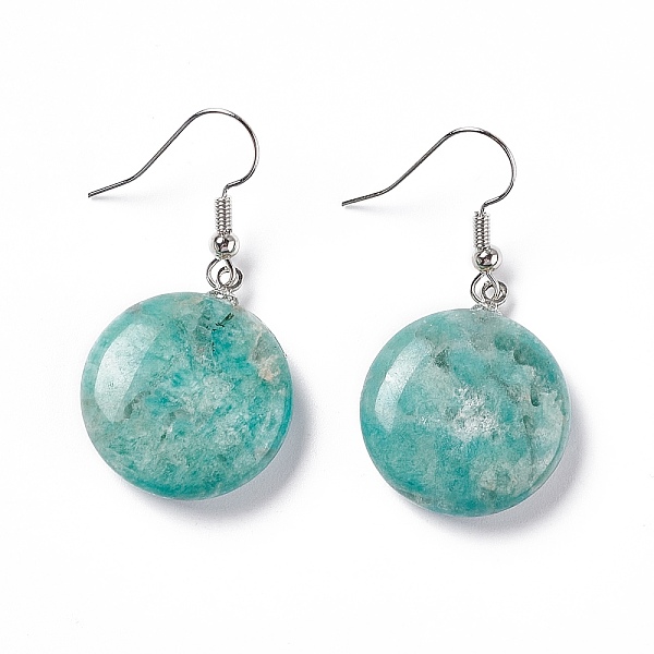 PandaHall Natural Amazonite Flat Round Dangle Earrings, Platinum Brass Jewelry for Women, 42mm, Pin: 0.7mm Amazonite
PandaHall Natural Amazonite Flat Round Dangle Earrings, Platinum Brass Jewelry for Women, 42mm, Pin: 0.7mm Amazonite