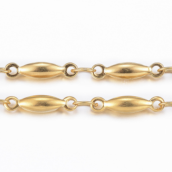 PandaHall 3.28 Feet Ion Plating(IP) 304 Stainless Steel Bar Link Chains, Soldered, Golden, 11x2.5x2.2mm 304 Stainless Steel
PandaHall 3.28 Feet Ion Plating(IP) 304 Stainless Steel Bar Link Chains, Soldered, Golden, 11x2.5x2.2mm 304 Stainless Steel