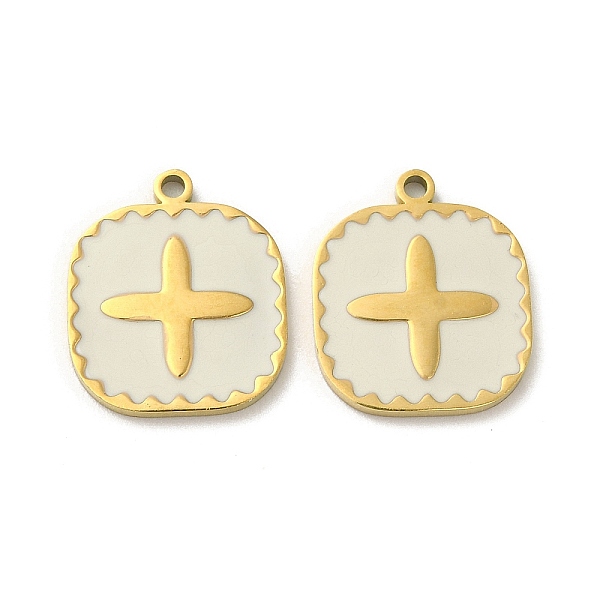 PandaHall Ion Plating(IP) 316L Surgical Stainless Steel Pendants, with Enamel, Real 18K Gold Plated, Square with Cross Charm, White...
PandaHall Ion Plating(IP) 316L Surgical Stainless Steel Pendants, with Enamel, Real 18K Gold Plated, Square with Cross Charm, White...