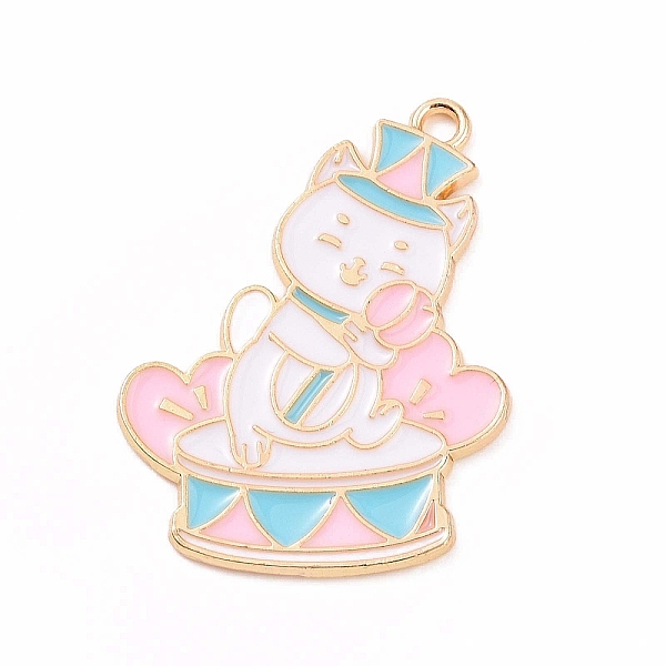 PandaHall Alloy Enamel Pendants, Cat with Drum Charm, Golden, Pink, 31x23.5x1mm, Hole: 2mm Alloy+Enamel Cat Shape Pink
PandaHall Alloy Enamel Pendants, Cat with Drum Charm, Golden, Pink, 31x23.5x1mm, Hole: 2mm Alloy+Enamel Cat Shape Pink