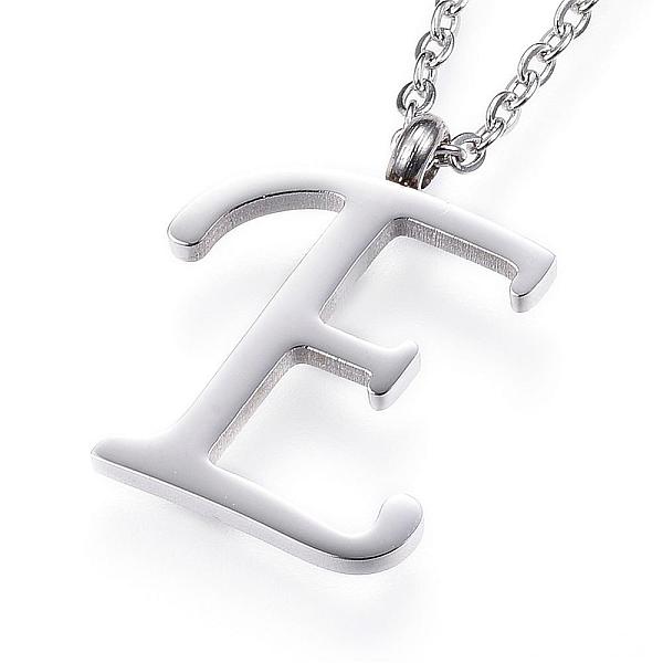PandaHall 304 Stainless Steel Initial Pendant Necklaces, Letter E, with Cable Chains and Lobster Clasp, Stainless Steel Color, 18.11 inch...
PandaHall 304 Stainless Steel Initial Pendant Necklaces, Letter E, with Cable Chains and Lobster Clasp, Stainless Steel Color, 18.11 inch...