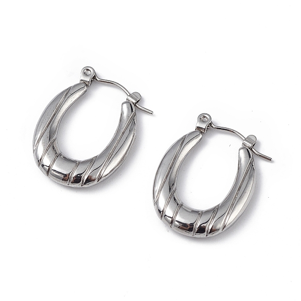 PandaHall 304 Stainless Steel Flower Hoop Earrings for Women, Stainless Steel Color, 22.5x17x3.5mm, Pin: 0.6mm 304 Stainless Steel Oval
PandaHall 304 Stainless Steel Flower Hoop Earrings for Women, Stainless Steel Color, 22.5x17x3.5mm, Pin: 0.6mm 304 Stainless Steel Oval