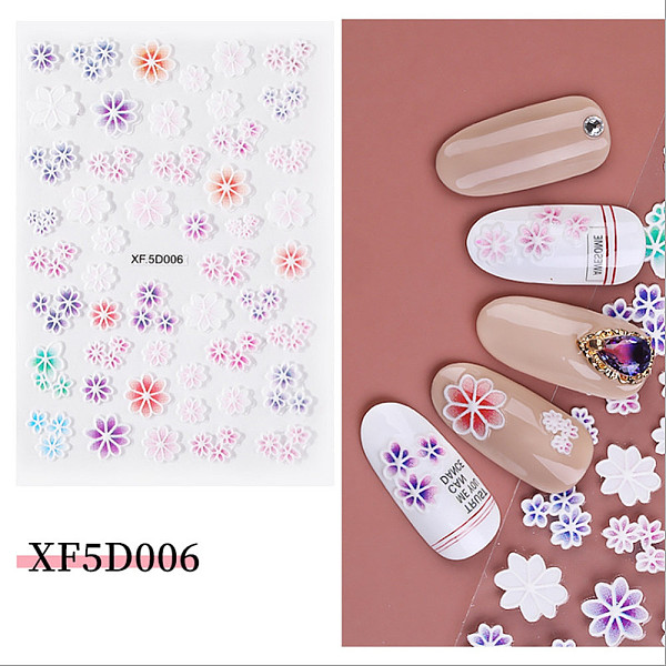 PandaHall 5D Nail Art Stickers Anaglyph Decals, for Nail Tips Decorations, Flower Pattern, 154x85mm Plastic Flower
PandaHall 5D Nail Art Stickers Anaglyph Decals, for Nail Tips Decorations, Flower Pattern, 154x85mm Plastic Flower