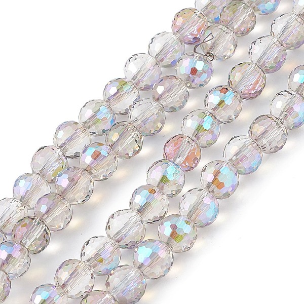 PandaHall Transparent Electroplate Glass Beads Strands, Faceted(96 Facets), Round, Half Rainbow Plated, Lilac, 7.5~8x7mm, Hole: 1.2mm, about..., Purple
PandaHall Transparent Electroplate Glass Beads Strands, Faceted(96 Facets), Round, Half Rainbow Plated, Lilac, 7.5~8x7mm, Hole: 1.2mm, about..., Purple