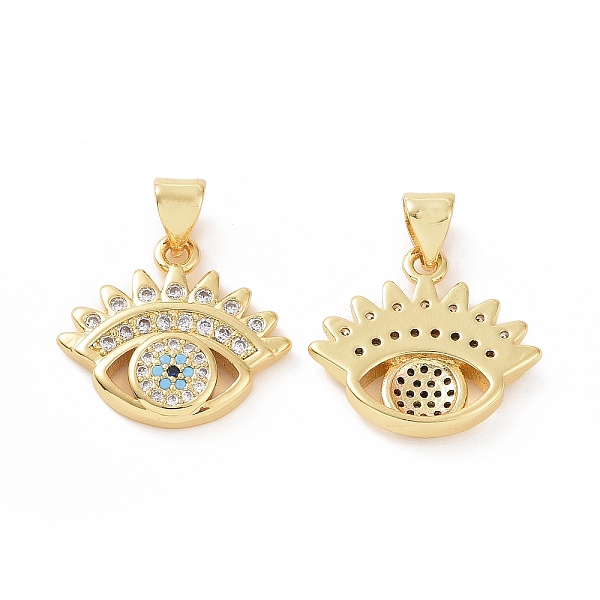 PandaHall Brass Micro Pave Cubic Zirconia Pendants, Evil Eye Charm, Golden, 20.5x18x3mm, Hole: 5x3mm Brass+Cubic Zirconia Evil Eye Cyan
PandaHall Brass Micro Pave Cubic Zirconia Pendants, Evil Eye Charm, Golden, 20.5x18x3mm, Hole: 5x3mm Brass+Cubic Zirconia Evil Eye Cyan