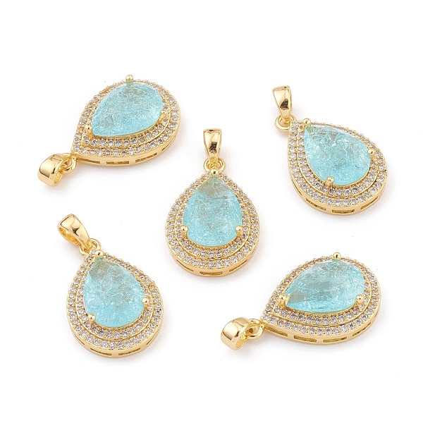 PandaHall Golden Plated Brass Micro Pave Clear Cubic Zirconia Pendants, with Glass, Long-Lasting Plated, with Snap on Bails, Teardrop, Pale...
PandaHall Golden Plated Brass Micro Pave Clear Cubic Zirconia Pendants, with Glass, Long-Lasting Plated, with Snap on Bails, Teardrop, Pale...