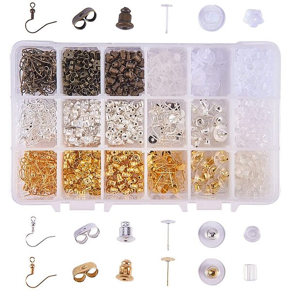 PandaHall Brass Earring Hooks and Plastic Ear Nuts, Earring Backs, Mixed Color, 19mm, Hole:1.5mm, Pin:0.7mm, 12mm, Tray:5mm, Pin:1mm, Tray...
PandaHall Brass Earring Hooks and Plastic Ear Nuts, Earring Backs, Mixed Color, 19mm, Hole:1.5mm, Pin:0.7mm, 12mm, Tray:5mm, Pin:1mm, Tray...